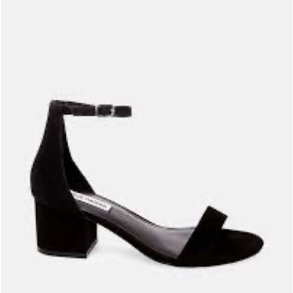 Steve Madden black suede Irenee heel sandals
